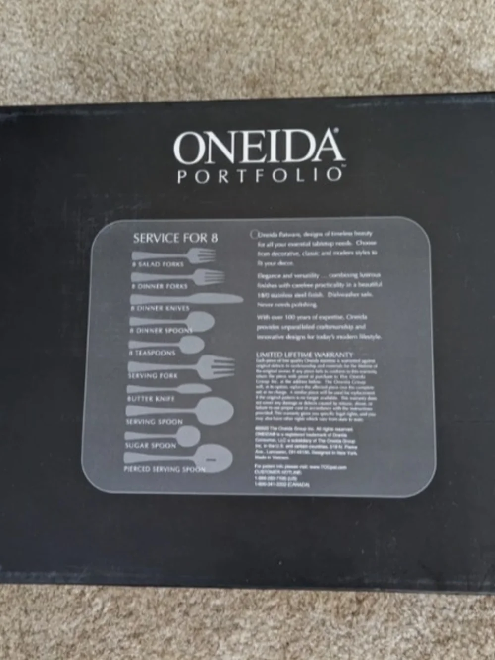 Oneida Portfolio Wordsworth Stainless Steel